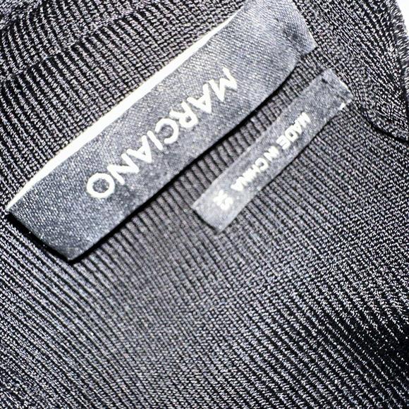 Marciano By Guess Black Mini Flapper Bodycon Fringe Plunge Dress XS Extra Small - Picture 9 of 11